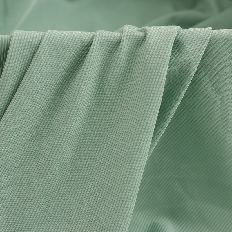 180g冰丝罗纹布坑条弹力针织面料春夏阔腿裤打底衫螺纹冰丝面料产品图