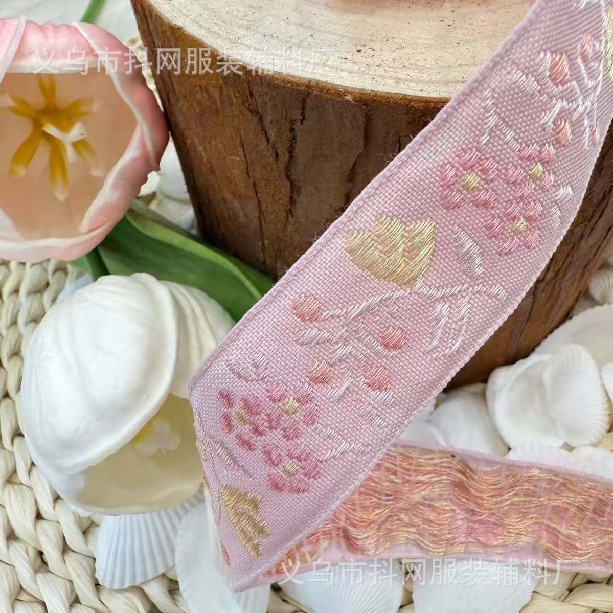 2.5cm Ethnic-style webbing, embroidery, DIY bow, hair accessory, headwear, clothing, border strap, retro Chinese style Application Scenario