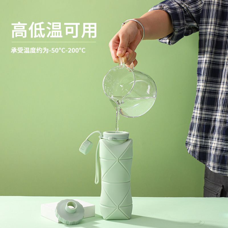 折叠桶/可折叠硅胶水杯/可收纳硅胶水杯/儿童水桶折叠/折叠杯硅胶细节图