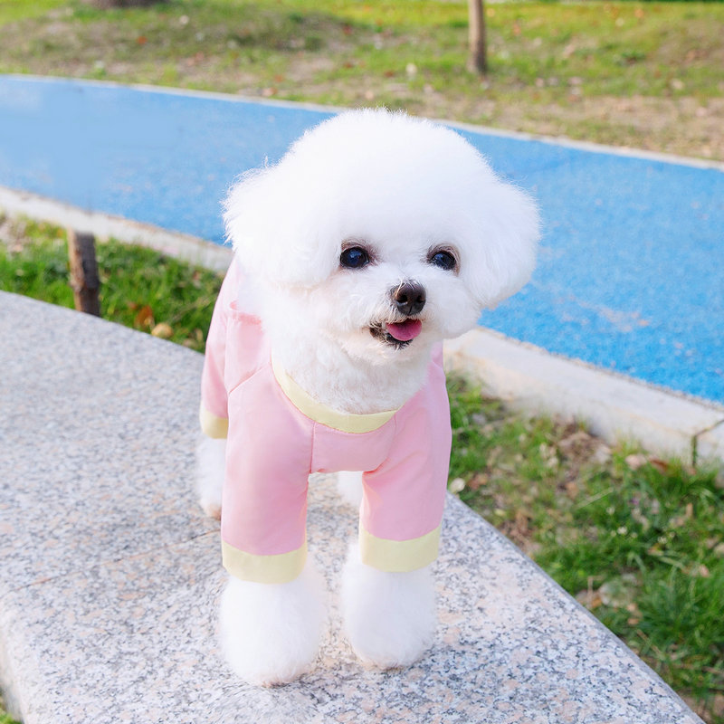 Dog dust-proof pants, walking pants, spring and summer anti-dirt and anti-insect light four-leg pants, leg guards, small dog spring and summer clothes Specification image