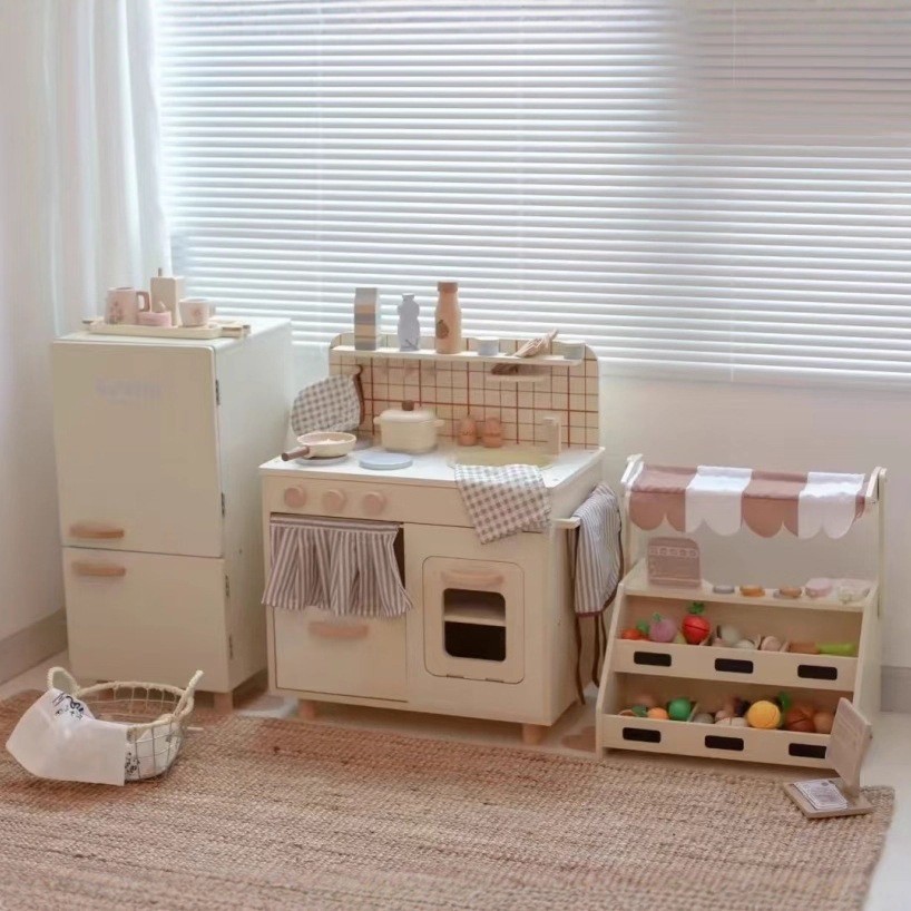 日式儿童过家家厨房玩具女孩生日礼物娃娃屋厨具跨境益智玩具批发