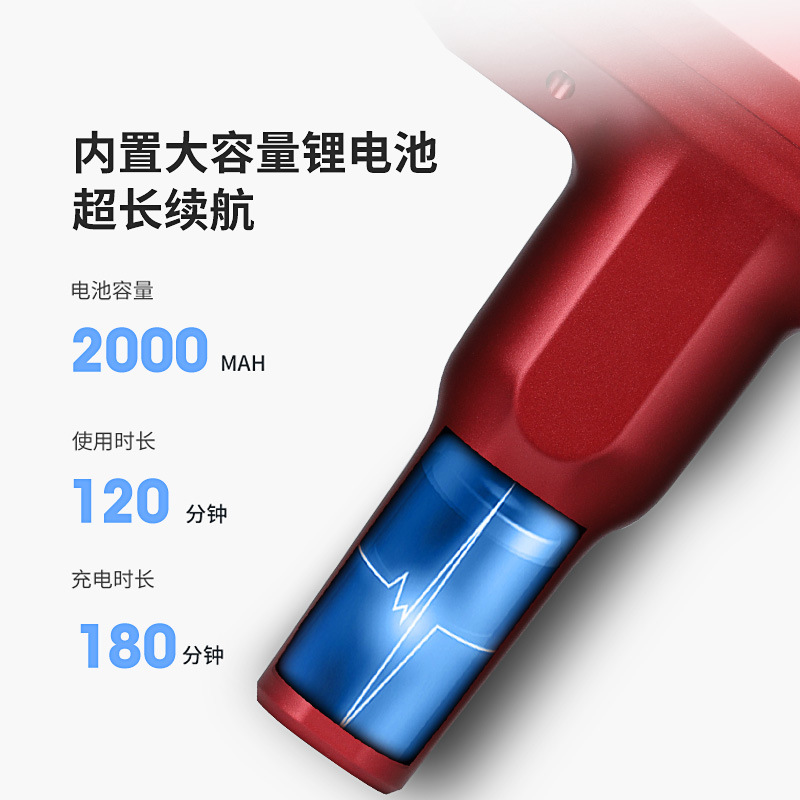 筋膜枪按摩枪肌肉放松器电动冲击枪运动筋膜枪便携深层放松白底实物图