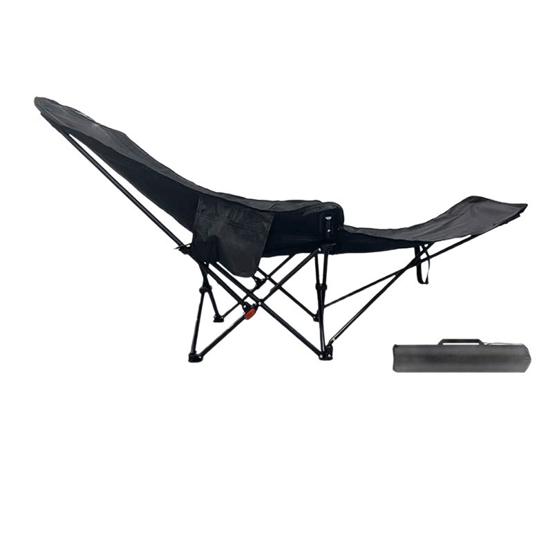 跨境货源户外便携式折叠椅露营野餐休闲四档可调节躺椅午休折叠白底实物图