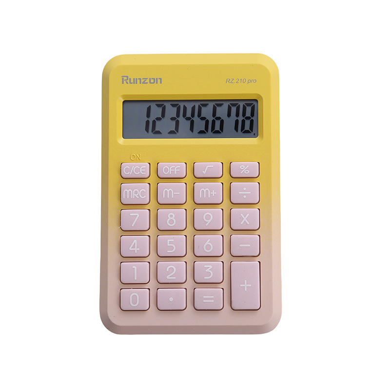 210PRO Dopamine Portable 8-digit Calculator, cute gradient, thin and light, high appearance level office stationery calculator Item Picture