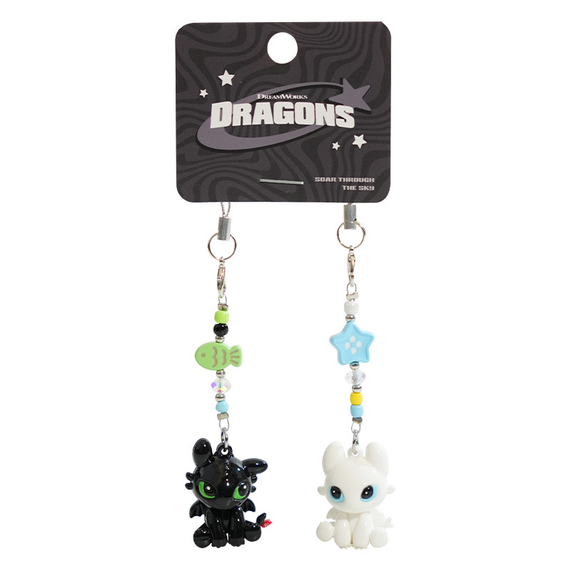 Genuine Dragon Tamer cute keychain pendant, cartoon and adorable couple dolls, key chain, schoolbag pendant Item Picture