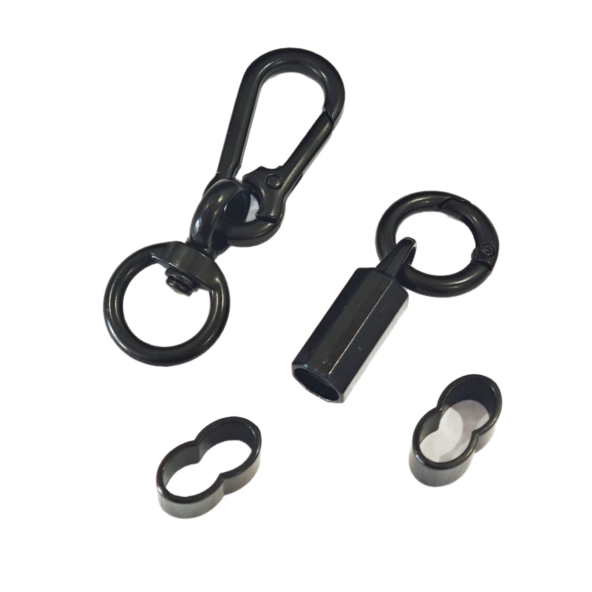 8mm mobile phone case lanyard accessory, metal climbing bell, circular spring key chain, DIY mobile phone lanyard dog buckle Item Picture