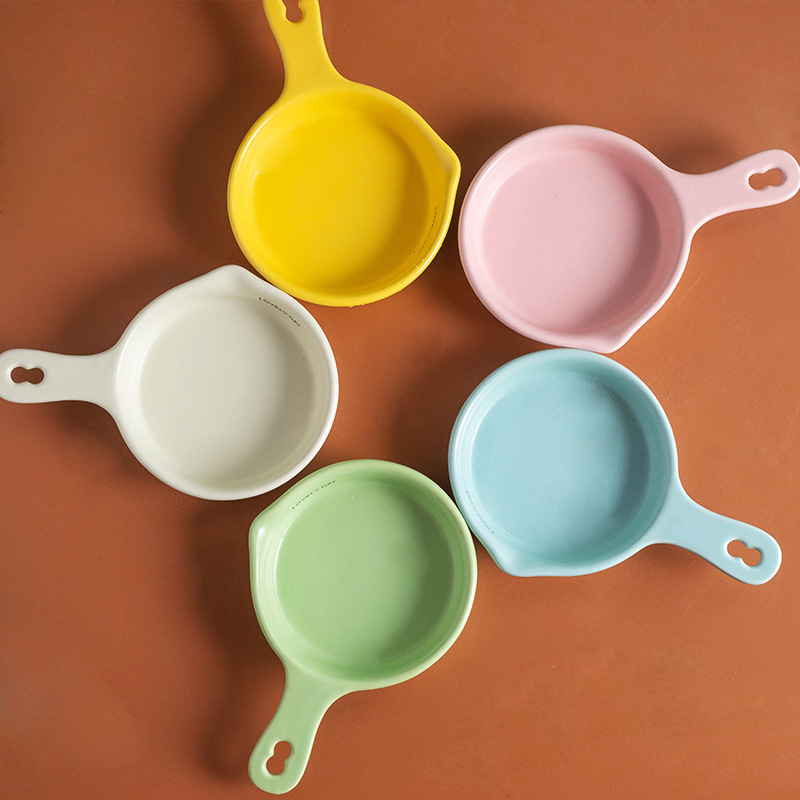 Wow Customized Korean BD flat pan, cat and dog pet bowl, ceramic slow food bowl, anti-tipping and non-black chin cat food basin Specification image