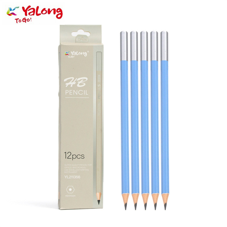 Yalong Cross-border School Supplies children's writing pencils are natural wooden pencils for children details Picture