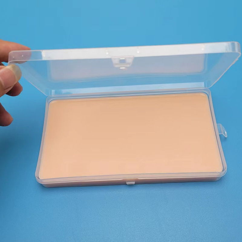 Transparent plastic powder compact box packaging box, PVC four-zone 30-egg box, portable storage box, plastic box