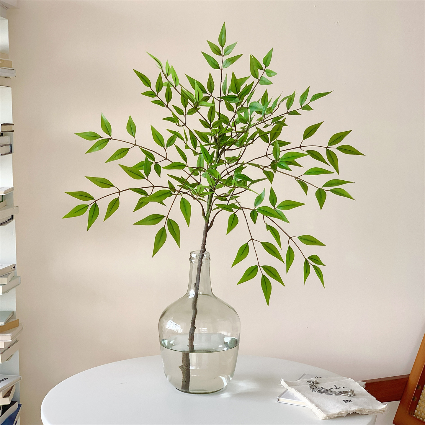 Artificial green plant decoration, simulated Nandina domestica, artificial flower arrangement, indoor potted plant ornaments, living room light luxury bionic plant landscaping Application Scenario