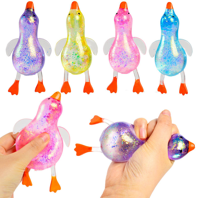 New Maltose Duck, Aurora Gold Powder Crystal Stress-relieving Ball, slow rebound, Pinching Fun Stress-relieving toy factory wholesale Application Scenario