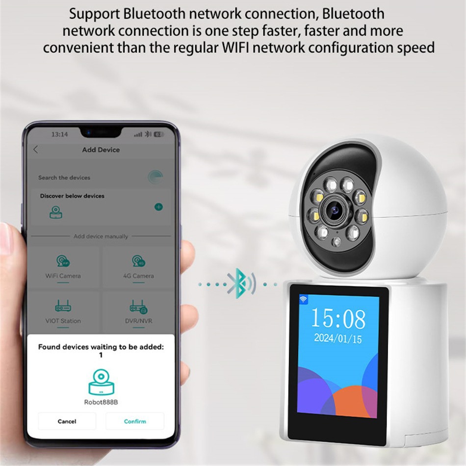 WiFi surveillance camera, home two-way video, elderly video phone, 360 indoor ultra-clear camera details Picture