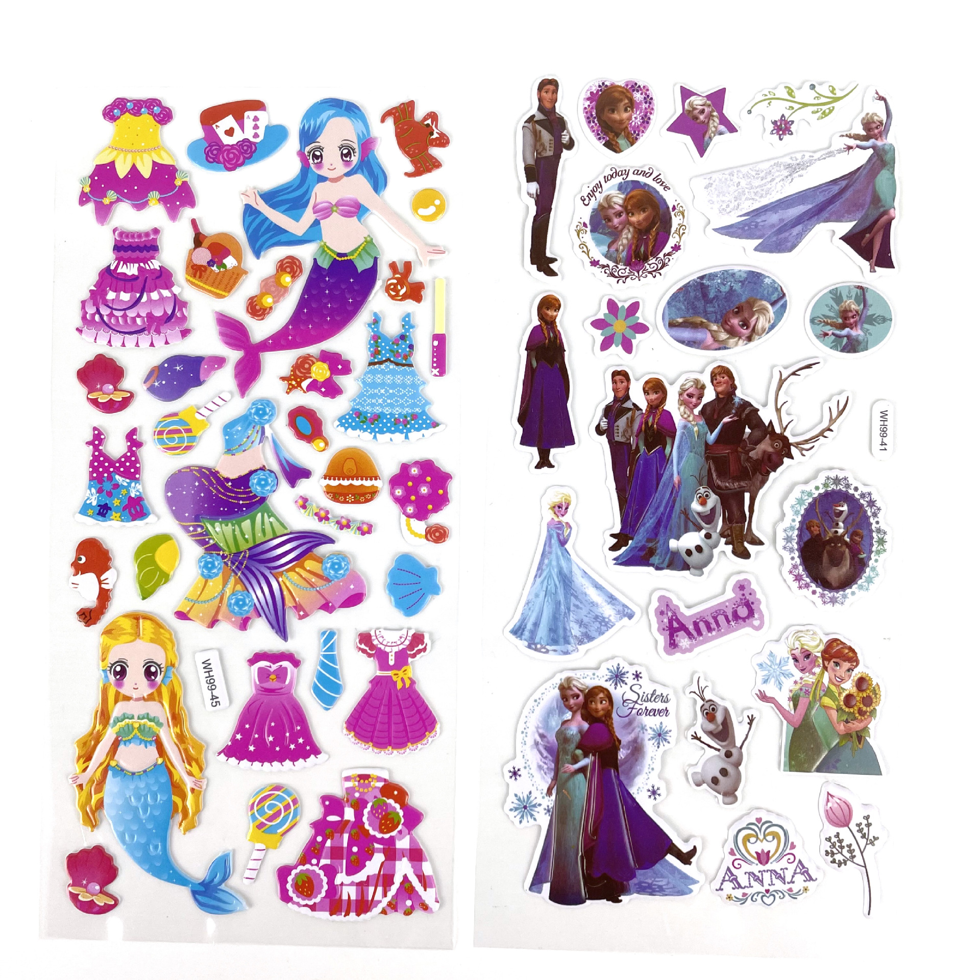 We offer a wide range of children's cartoon stickers, princess girl bubble stickers, dress-up little girl reward stickers in stock details Picture
