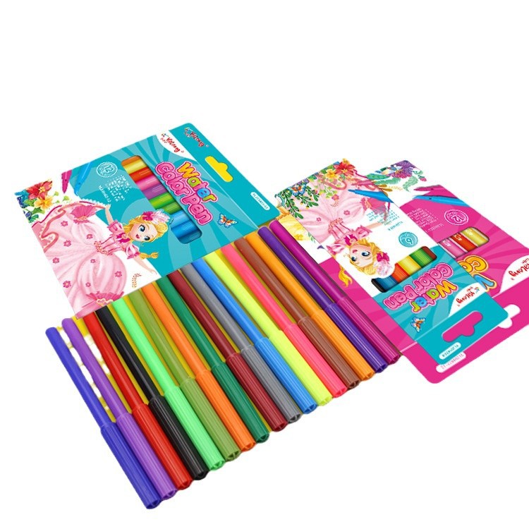 Yalong Cross-border Classic Paper Box Set 6/12/18 Color watercolor pens for school children's painting coloring and filling Item Picture