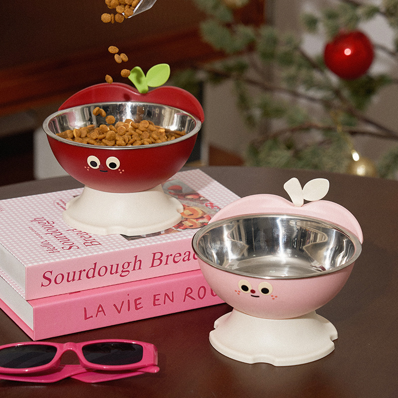 Rongka Pet Cross-border Cat Bowl and Dog Bowl, high appearance level pet bowl, anti-slip and anti-knock cat food bowl, dog bowl, stainless steel large capacity dog bowl Specification image