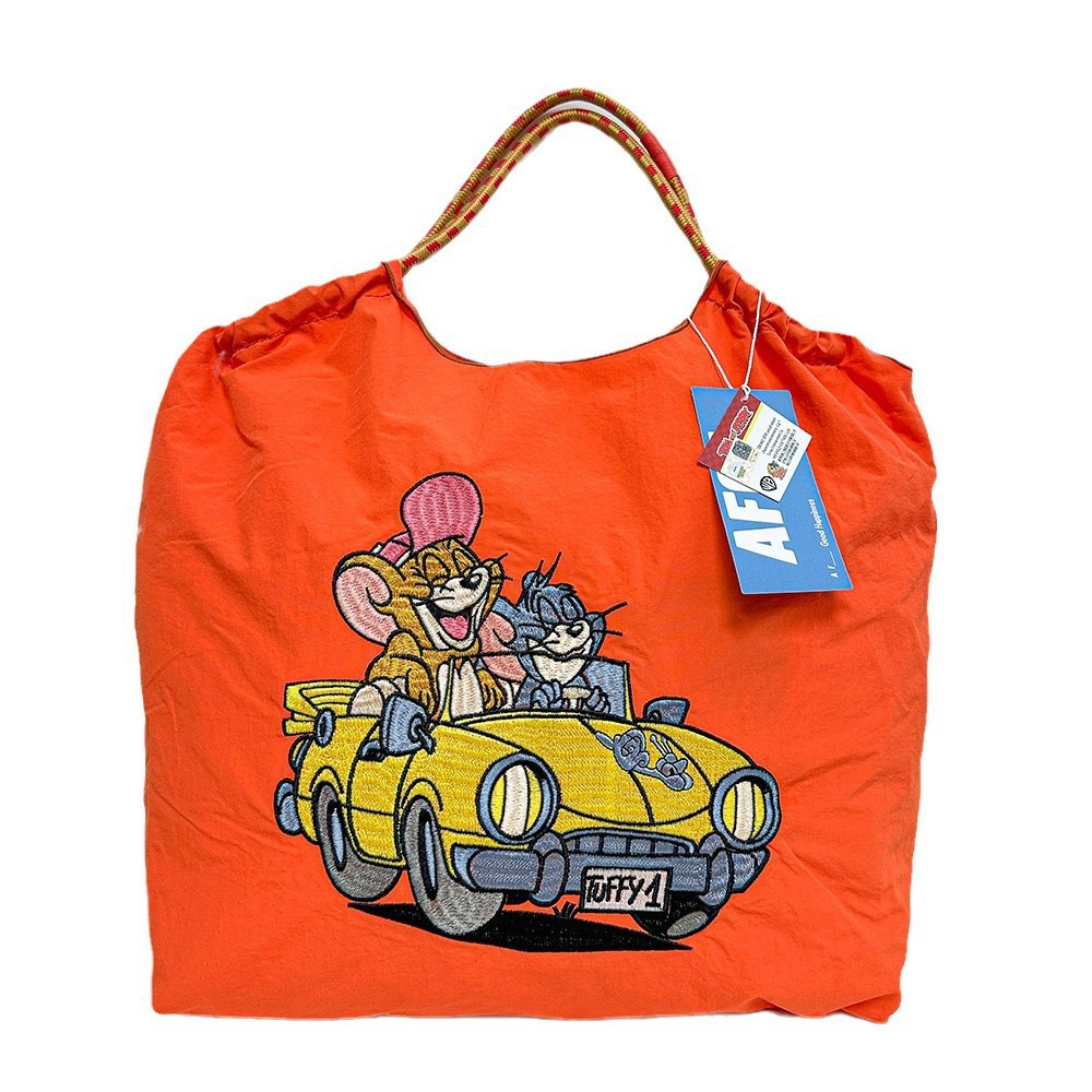 AFGH Warner officially authorized TomJerry embroidered shopping bag handbag, high-end car cat Item Picture