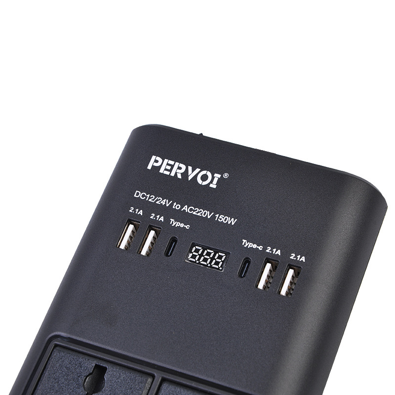 Pevol's new 150W high-power 12V, 24V, 220V vehicle charging power converter is a general automotive on-board inverter details Picture