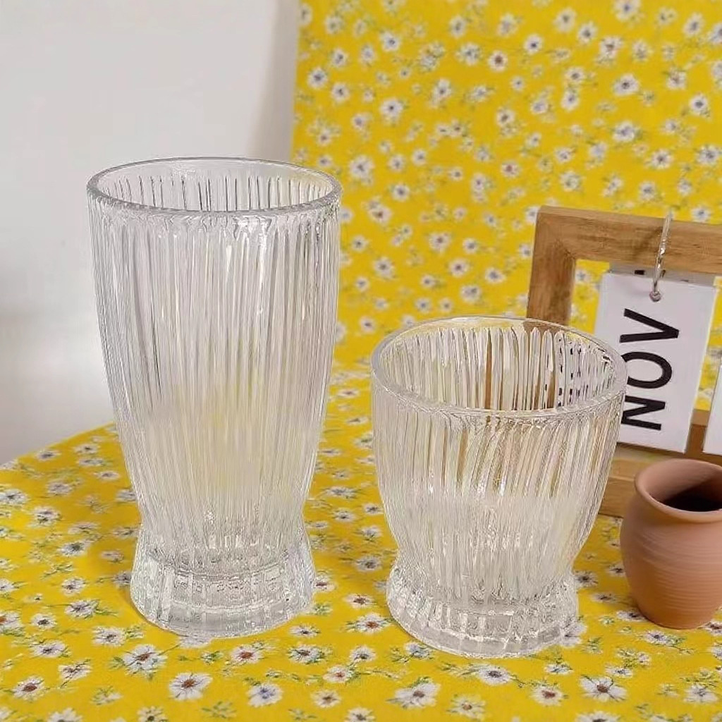 ins iced Americano latte coffee cup, heat-resistant cup, beverage glass cup, transparent cold drink cup, milk glass water cup