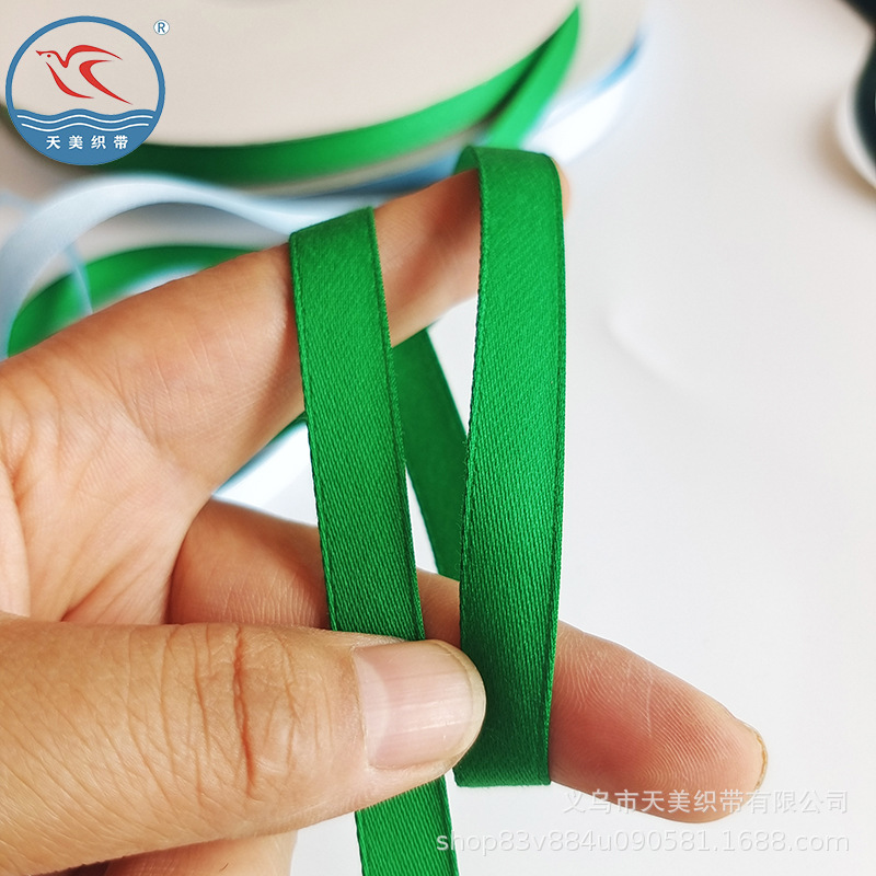 Wholesale of matte double-sided polyester-cotton ribbon 1CM medium and high-end hair accessory ribbons, DIY handmade bow clothing webbing Specification image