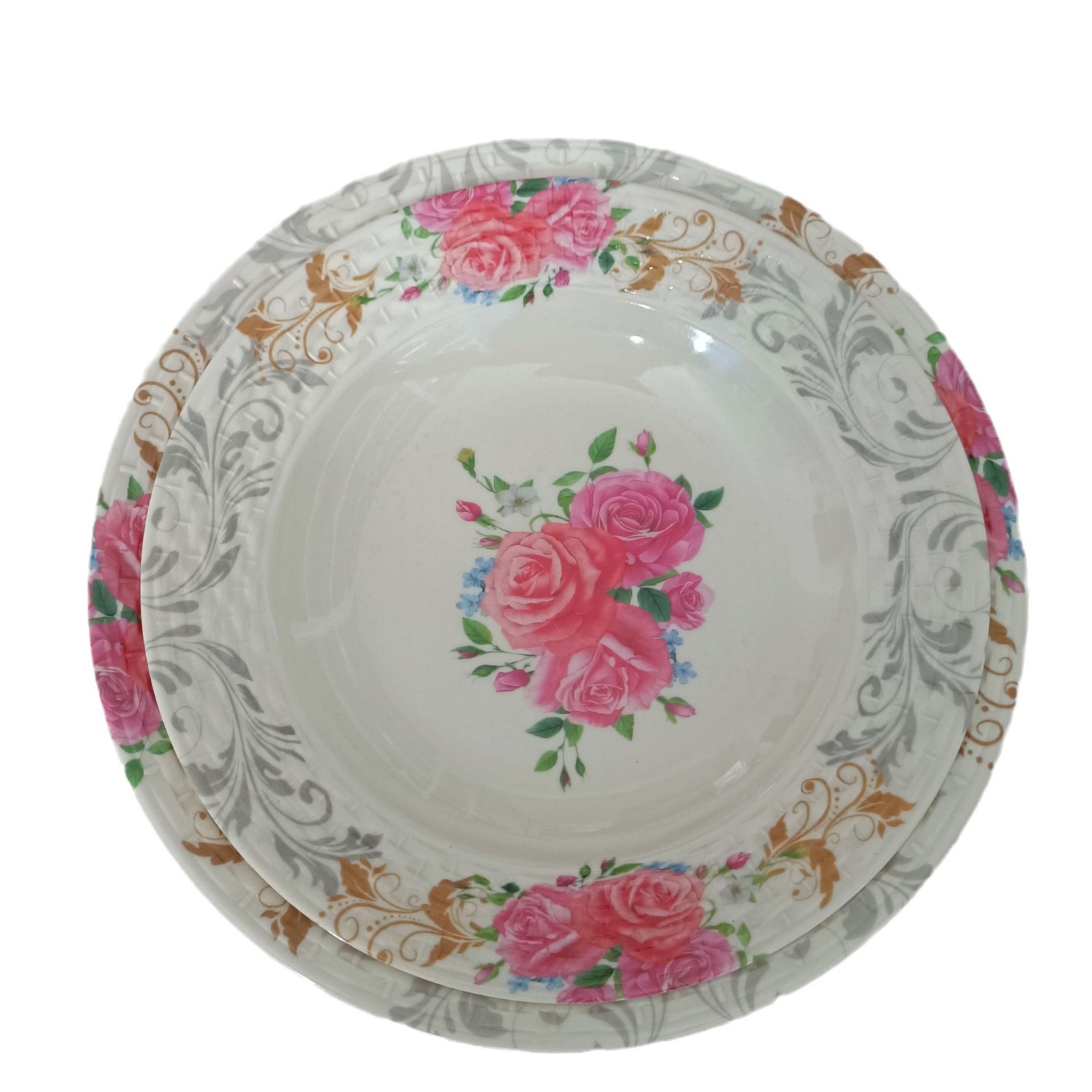 盘子/餐具/餐具盘子/西餐盘/陶瓷对花饭盘8寸C级白底实物图