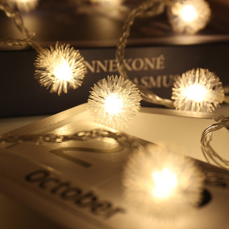 LED light string, fluffy ball, dandelion light string, festival, wedding, outdoor closet decoration, starry sky factory wholesale