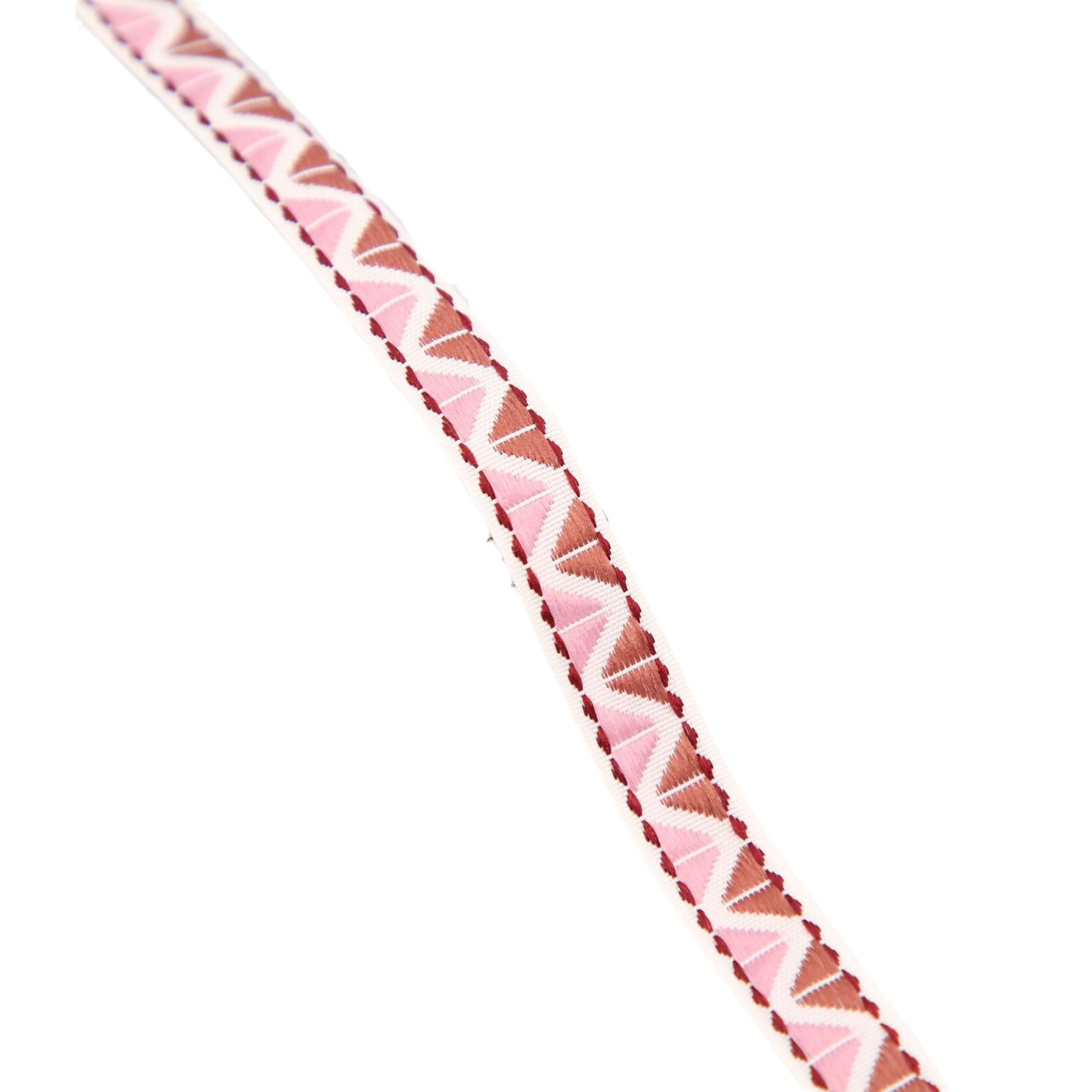 1.2cm fresh and light triangular wave ethnic style jacquard webbing, ethnic clothing and accessories, colorful bow webbing Item Picture