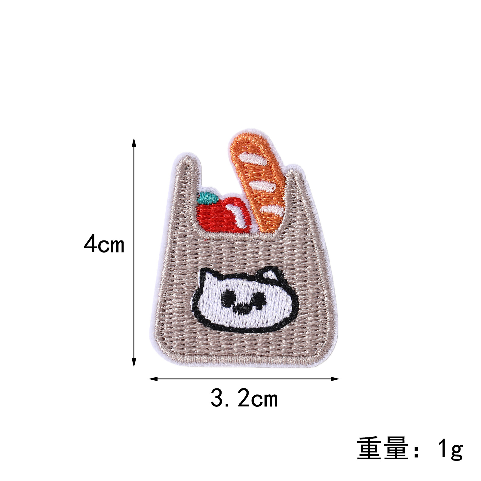 Wholesale of creative cartoon bear food embroidery cloth, label stamps, children's clothing accessories, jewelry and accessories, self-adhesive patches Application Scenario
