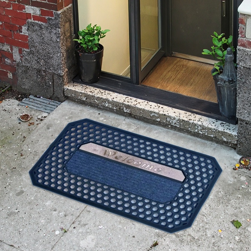 Classic European-style villa entrance rubber floor MATS, natural rubber door foot MATS, anti-slip, wear-resistant and dirt-resistant door MATS for home foyer decoration Specification image