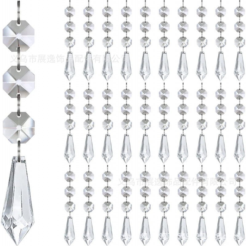 Cross-border bestsellers DIY Christmas tree decorations: transparent crystal snowflakes, Christmas pendants, ice cones, water drops Application Scenario