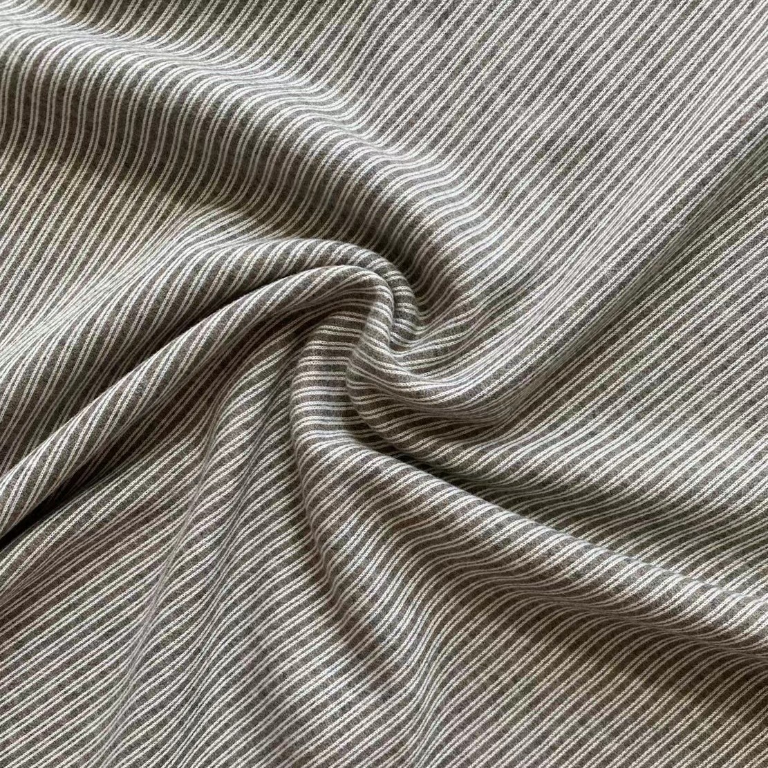 815# sheepskin TR fleece texture double vertical stripe letter stripe yarn-dyed fabric striped base layer pants in stock