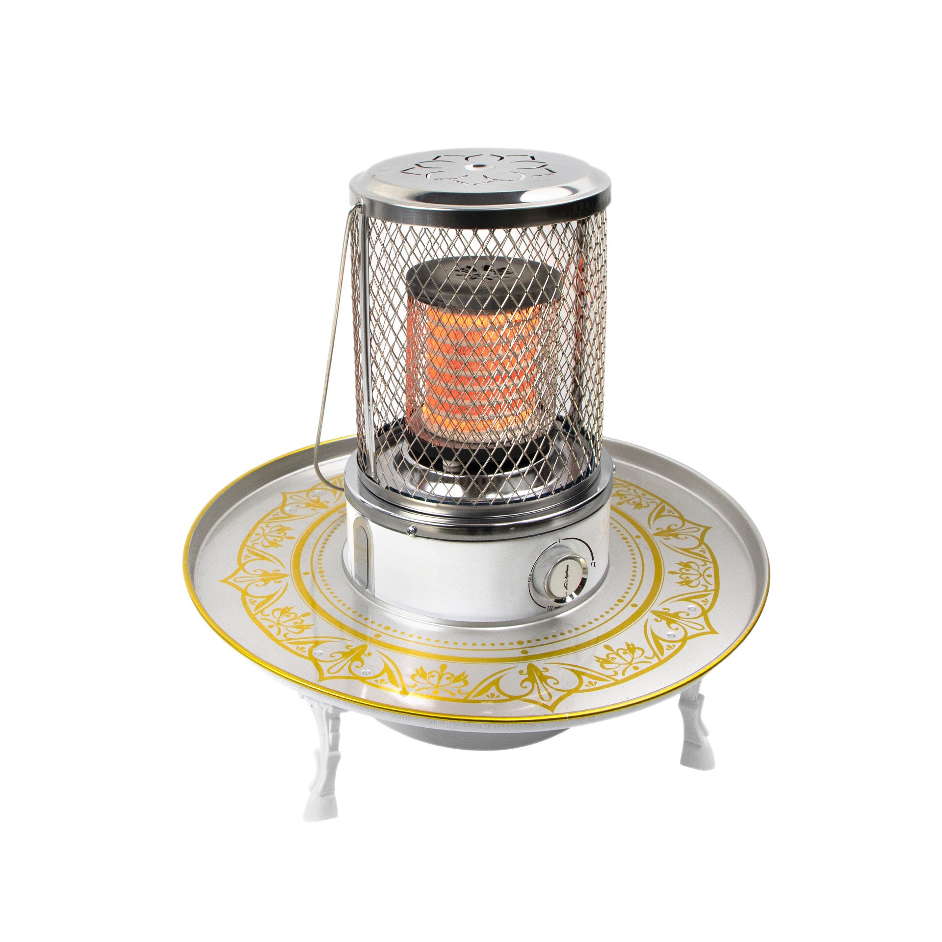 Arab-style adjustable temperature household heating stove, outdoor charcoal stove, incense burner, windproof design for home heating