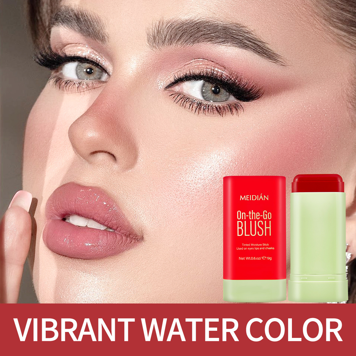 【 Exclusive for Foreign Trade 】 Meidian Blush Stick for Natural Nude Makeup, Contouring, brightening and Complexion Enhancement, natural blush wholesale details Picture