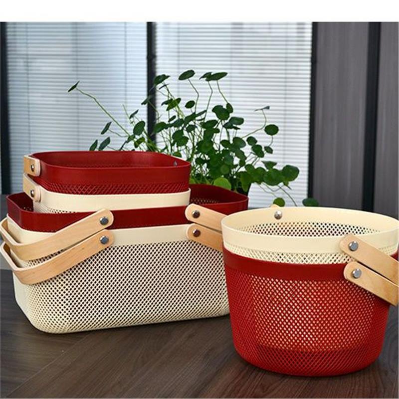 Style kitchen and bathroom storage basket, Risa basket, hand-held storage basket, storage basket, snack basket Application Scenario