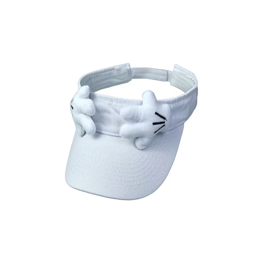 Mickey Mouse face-covering cartoon parent-child empty top hat, washed and aged large brim baseball cap, spring and summer outing casual sun hat Item Picture