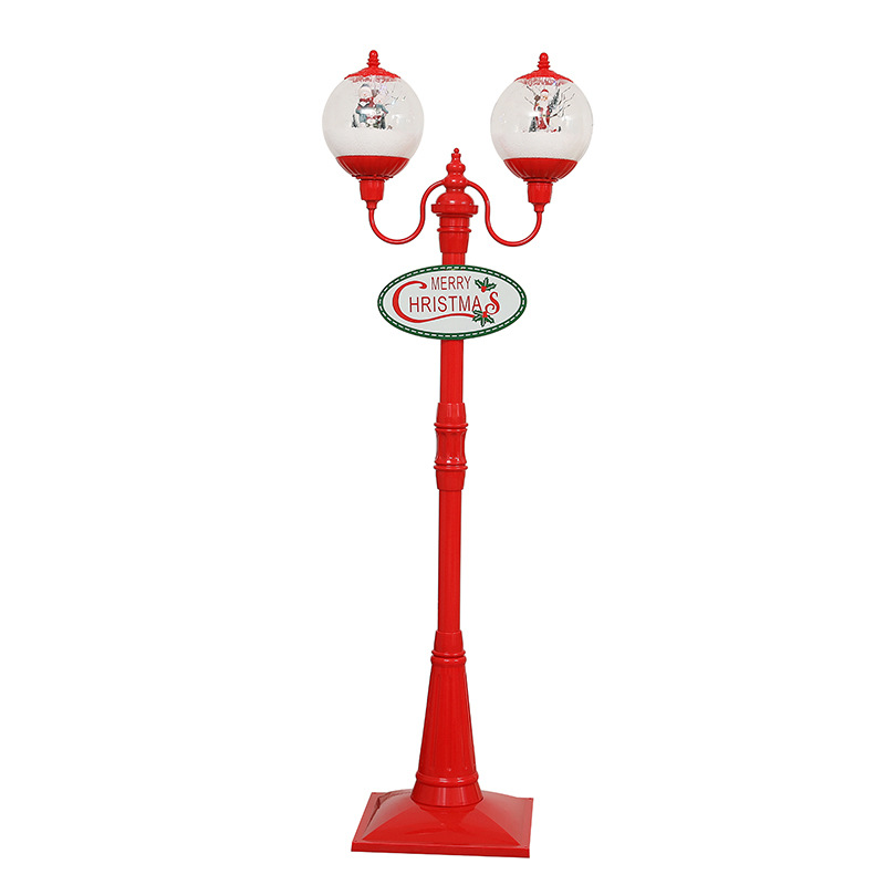 New Christmas decorations: Snowflakes, European-style balls, double-headed street lamps, music snow lights, living room and hotel festival display lights Item Picture