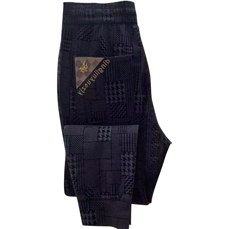 2025 Summer new casual pants, men's ice silk pants, European style fashionable, trendy, cool and versatile sports tight-fitting pants Item Picture