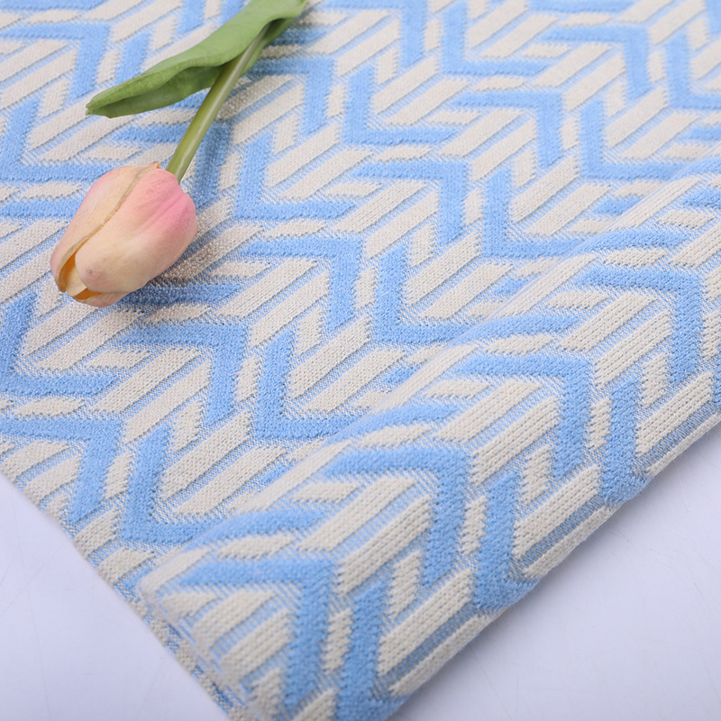 莫代尔棉提花印花面料双面婴童面料童装开衫毛衣哈伦裤面料