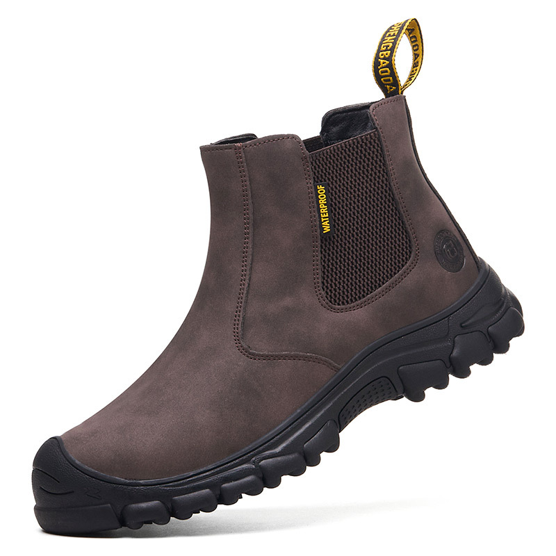 Cross-border new products: Four-season one-foot anti-crush safety shoes, lightweight shock-absorbing safety shoes, steel toe cap, wear-resistant welding shoes, flash Item Picture