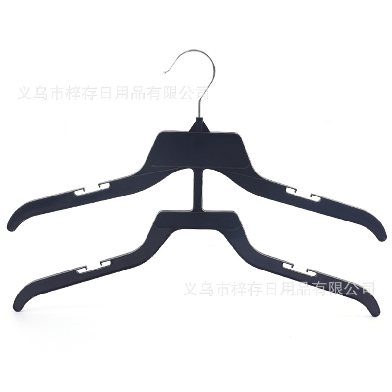 双层内衣架塑料文胸架成人内衣内裤夹子家用透明男女无痕展示夹子白底实物图