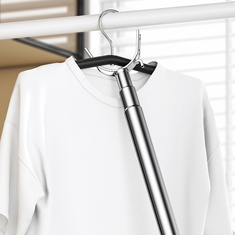 锈钢撑衣杆晾衣杆叉丫一体加长挑晒衣杆叉凉衣捍固定晾衣叉产品图