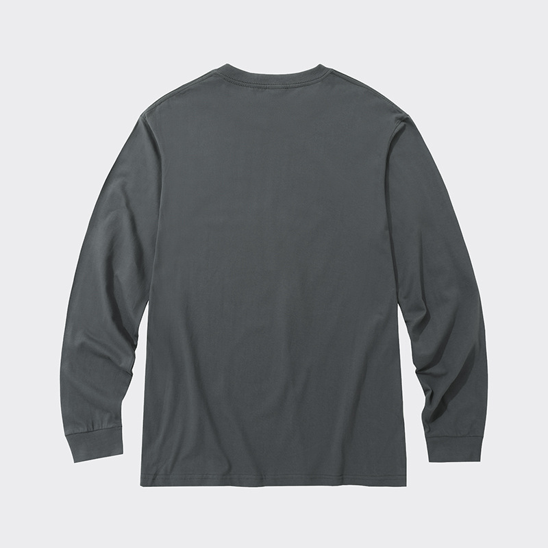Starlight Pure Cotton Long-sleeved Autumn 230g combed cotton long-sleeved T-shirt for Men's casual commuting solid color base layer Specification image