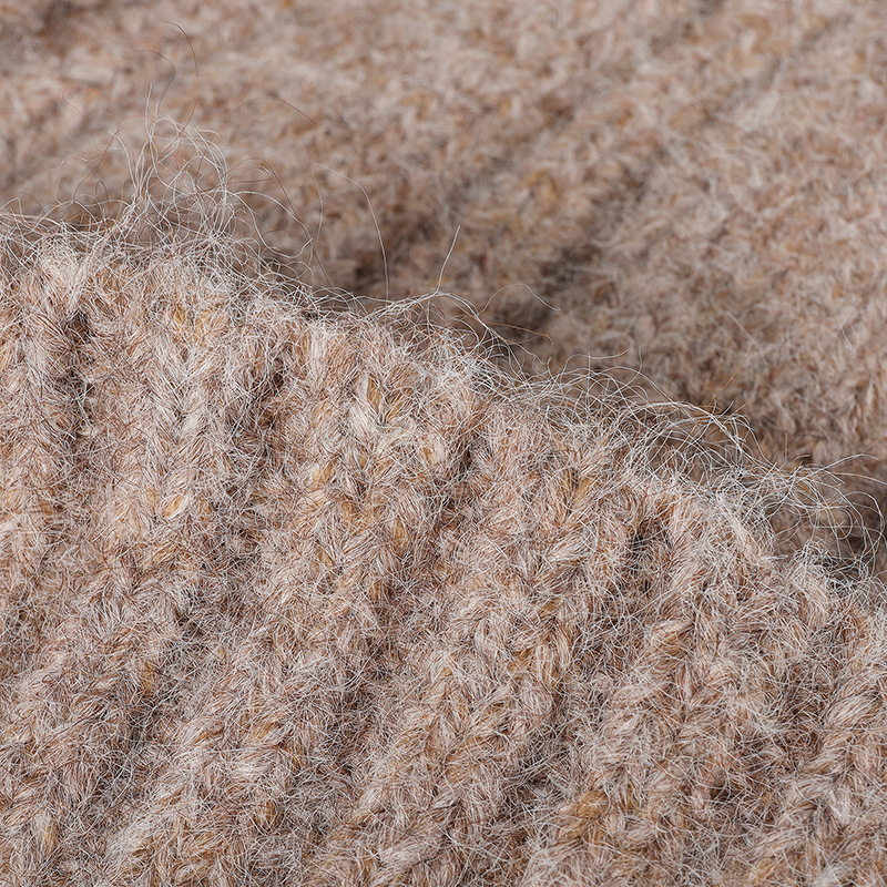 New cat-eared cute and versatile woolen cap, thickened and warm for outdoor winter, large-head girdle and pullover knitted cap for women Specification image