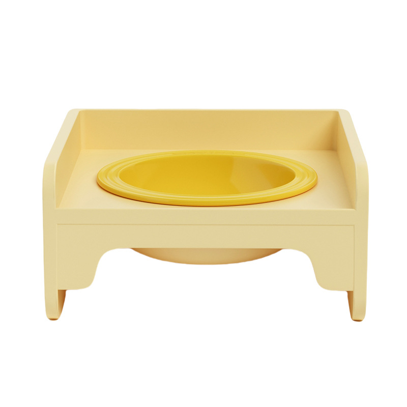 Pet square cat bowl stand dining table, can be spliced with dog bowls, cat food bowls, ceramic pet bowls, water bowls, food, leak-proof and neck protection Item Picture