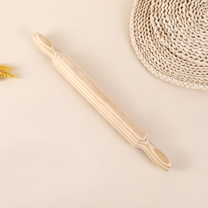 New Spring Festival rolling pin, parent-child interactive dumpling-making, stone and wood rolling pin, household roller non-stick rolling pin Specification image