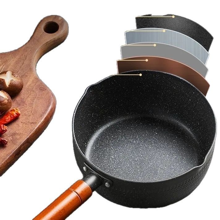 Tourmaline milk pot, non-stick pot, household baby food pot, infant pot, hot milk, noodle cooking pot, soup pot, induction cooker Item Picture