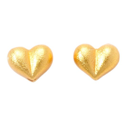 Ancient-style sand gold accessories, electroplated heart-shaped peach-shaped bead necklace, bracelet, bracelet, crystal, diy handcrafted bead material Item Picture