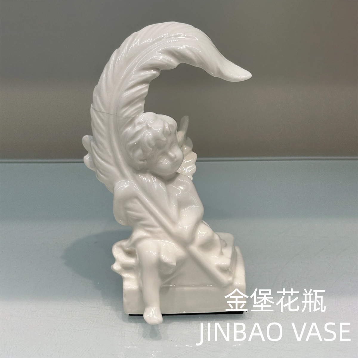 创意白色陶瓷装饰工艺品客厅桌面家居饰品摆件瓷器礼品厂家直销产品图