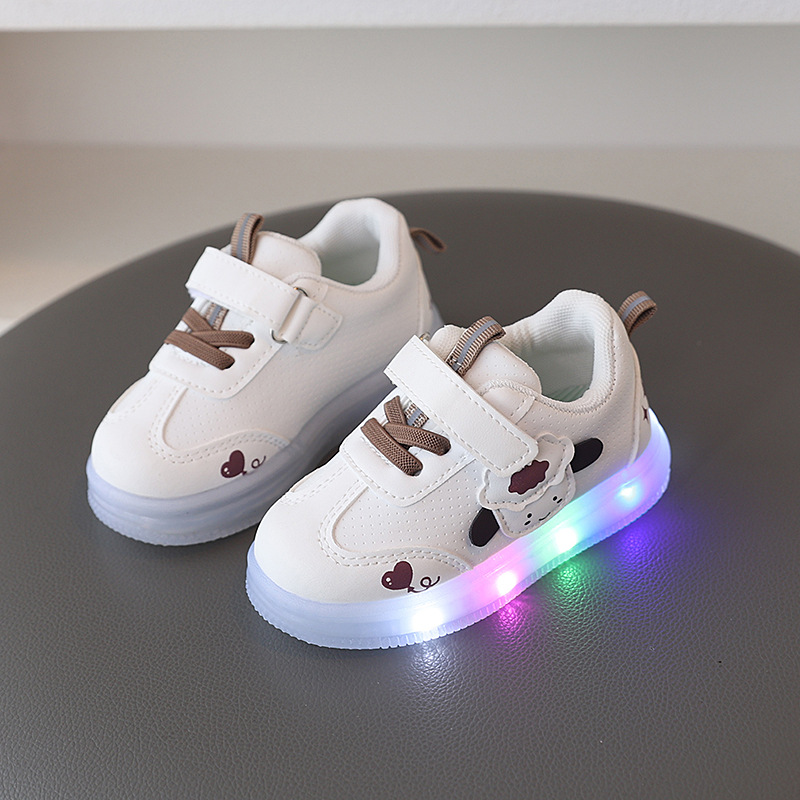 宝宝运动鞋步鞋亮灯春秋新款软底学防滑单鞋男童女童婴幼儿小童鞋产品图