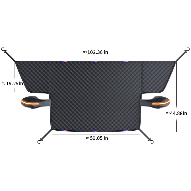 Car half-cover car cover, all-season universal sun protection, rainproof, heat-insulating and sunshade cover, thickened half-front sunshade cover Application Scenario