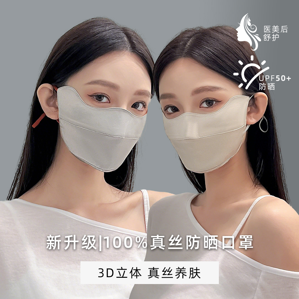 口罩/防晒口罩/防晒面纱/夏季防嗮面罩/冰丝口罩产品图